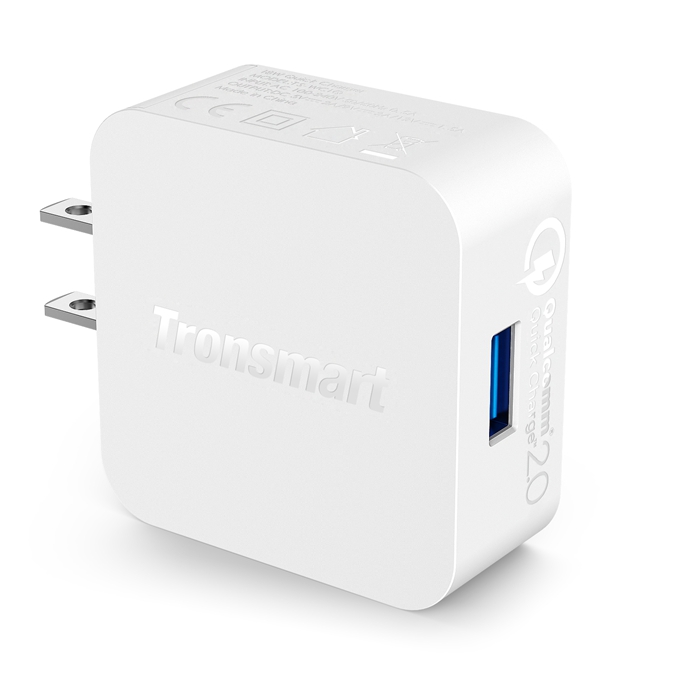 Tronsmart Quick Charge 2.0 18W AC Home Wall Travel USB Charger Fast Charger with 1.8M Micro USB Cable for Galaxy S6/S6 Edge Note 4/Edge Google Nexus 6 HTC M9 Xperia Z3/Z2 Sharp Aquos Pad/Zeta Xiaomi