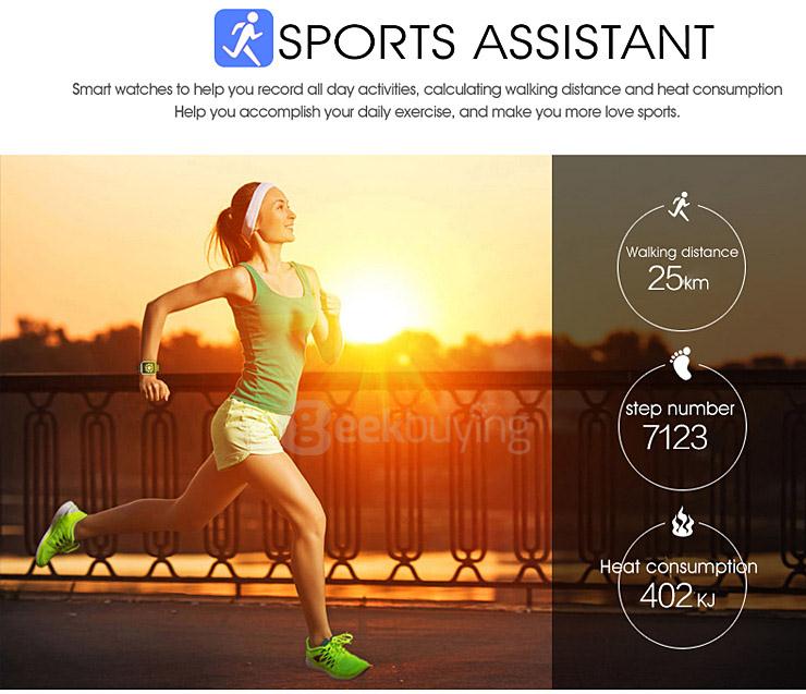 Q18 MTK6260A 1.3MP Camera TF Card and SIM Card Slot NFC Bluetooth 3.0 Smartwatch Smart Phone for Android and IOS - Black