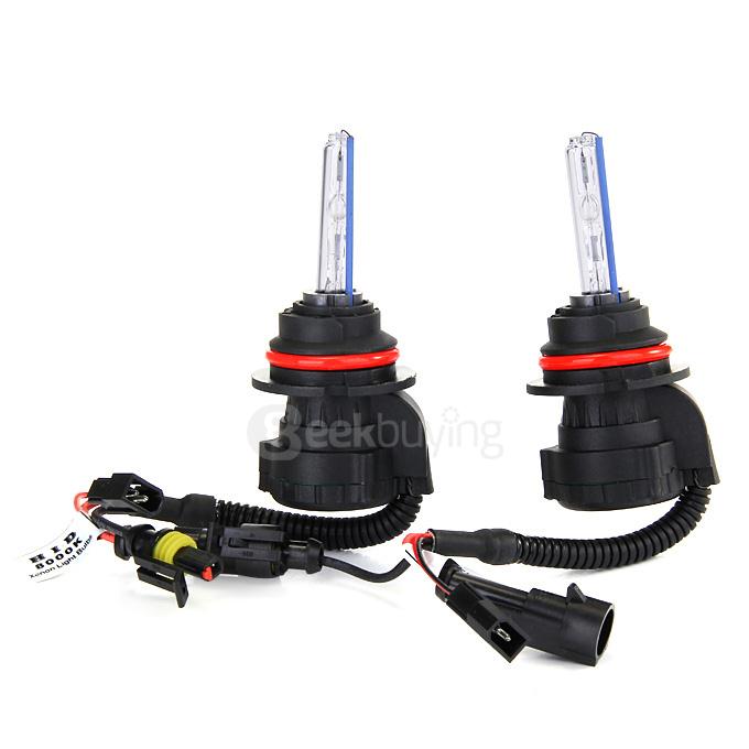 12000K Car 9004/9007-3 55W HID Xenon Headlight Light Lamp Bulb Replacement - Black + White ( One Pair )