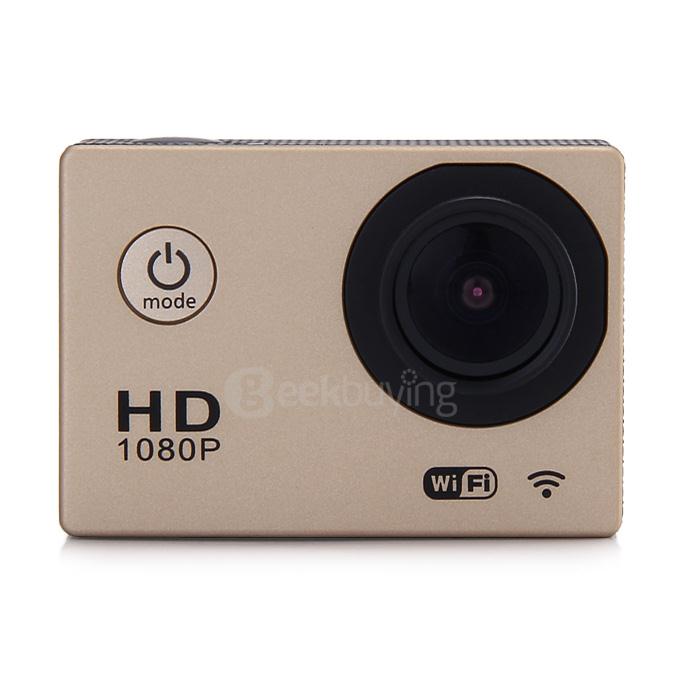 SJ4000 WiFi Action Camera Novatek 1080P H.264 1.5 Inch 170 Degree Wide Angle Outdoor Sports Waterproof HD Camcorder DV/CAR DVR - Gold