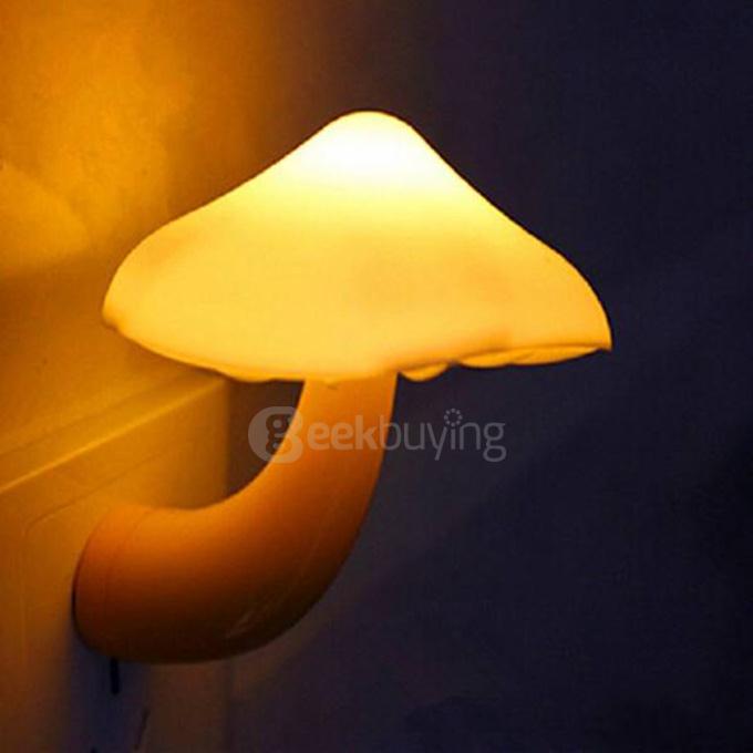 Mini Mushroom Wall Night Light Light-controlled Bedroom Lamp