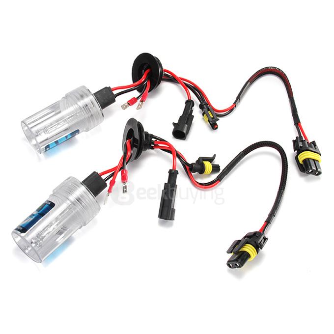 10000K Car H1 35W HID Xenon Headlight Light Lamp Bulb Replacement - Black + White ( One Pair )
