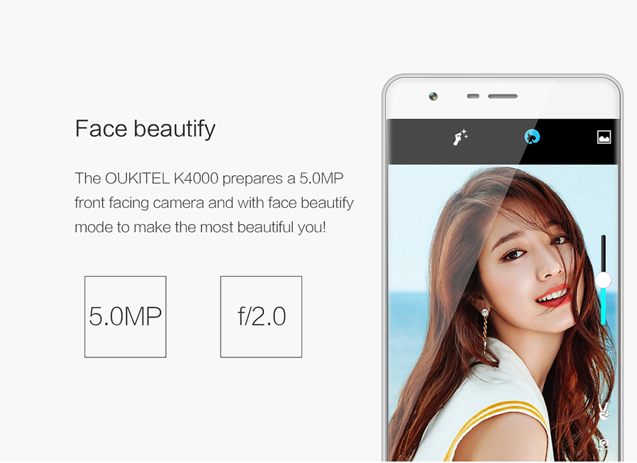 OUKITEL K4000 5.0inch 4G FDD-LTE 4000mAh Android 5.1 Smartphone MT6735 Quad Core 2GB 16GB 13.0MP IPS HD - Black