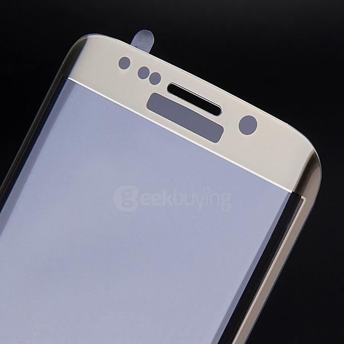 Makibes 3D Curved Surface Toughened Glass 0.2mm Screen Protector Film Cover Arc Edge For Samsung S6 Edge - Golden