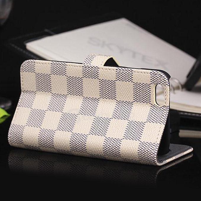New Style Luxury Grid Pattern Pattern Wallet Leather Case Cover For Apple iPhone 6s 4.7inch Phone - White