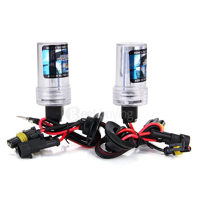 6000K 12V 880 55W F250 Xenon HID Kit Car Headlight Slim Ballast Xenon Bulb - Black ( One Pair )