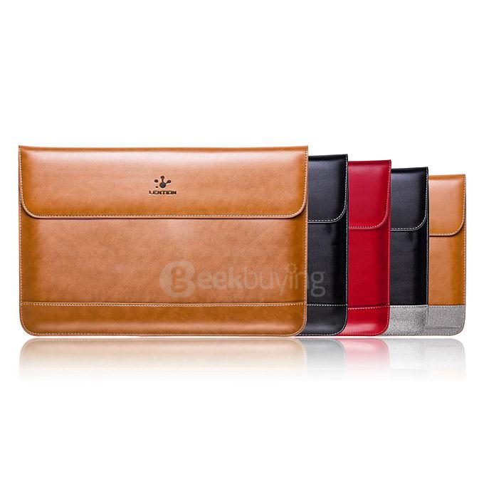 LENTION® Elegant Leather Sleeve Case for 11 Inch Macbook Air - Black