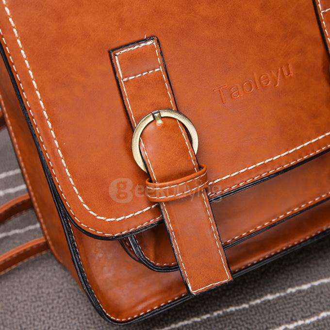 Taoleyu Retro Shoulder Bag Fashionable College Style Lady Bag Backpack - Cinnamon
