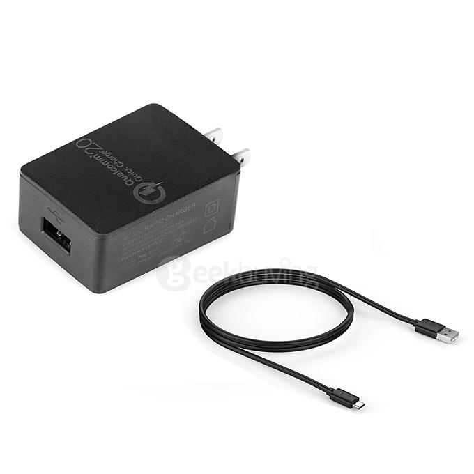 Itian US Plug Quick Charger QC 2.0 Fast Charger For LG G4 Samsung Galaxy S6/S6 Edge Plus Sony z5 HTC ASUS Zenfone 2 Xiaomi Mi4 - Black