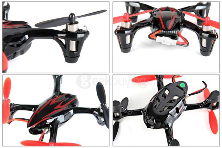 Hubsan X4 H107C 4CH RC Quadcopter 2.4G 6 Axis Gryo 0.3MP Camera RTF - Black & Red