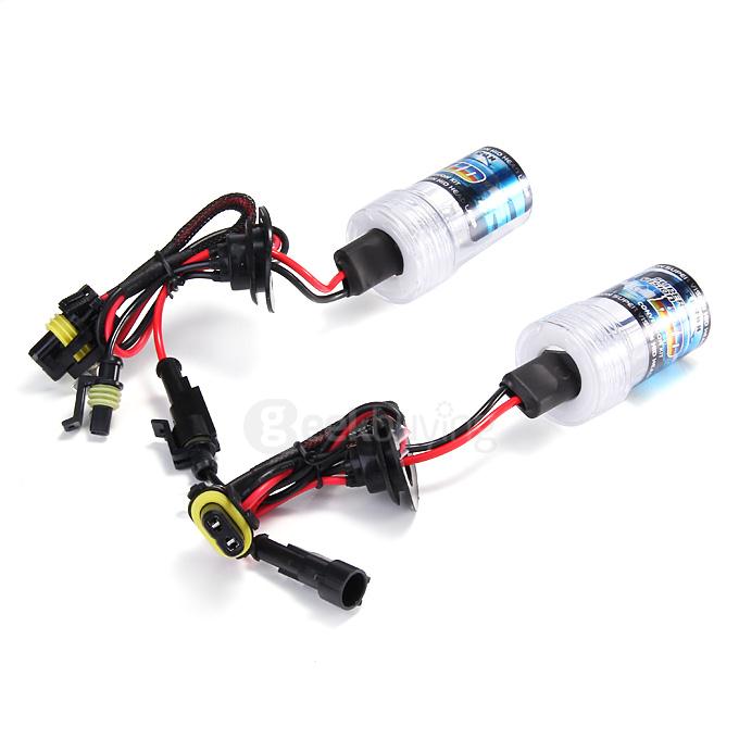 8000K Car H1 55W HID Xenon Headlight Light Lamp Bulb Replacement - Black + White ( One Pair )