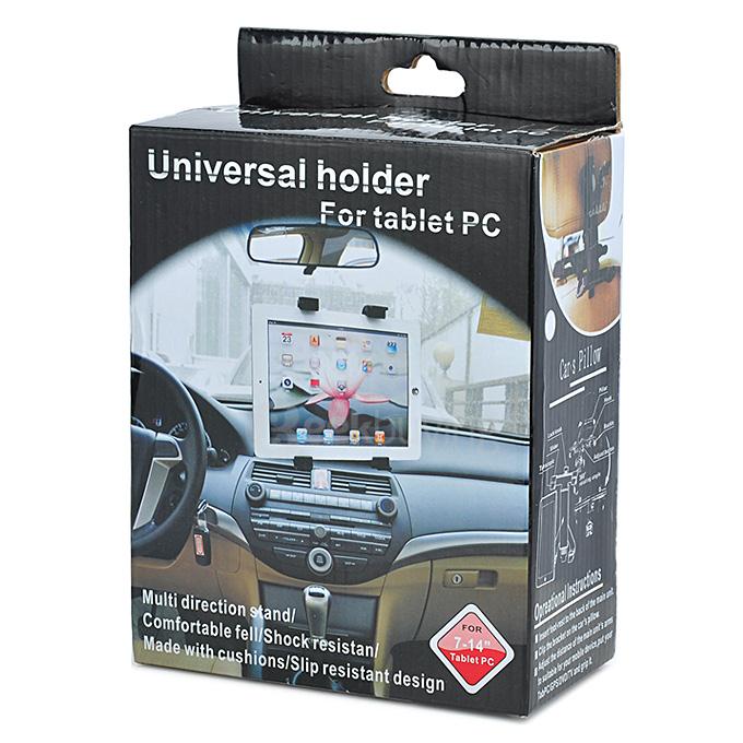 Universal Steady Car Mount Holder for Tablet PC - Black