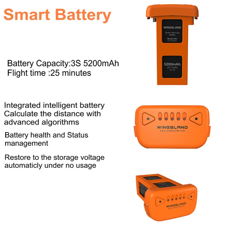 Wingsland Scarlet Minivet 5.8G FPW With 4MP HD Camera RC Quadcopter Aeromodelling - Orange