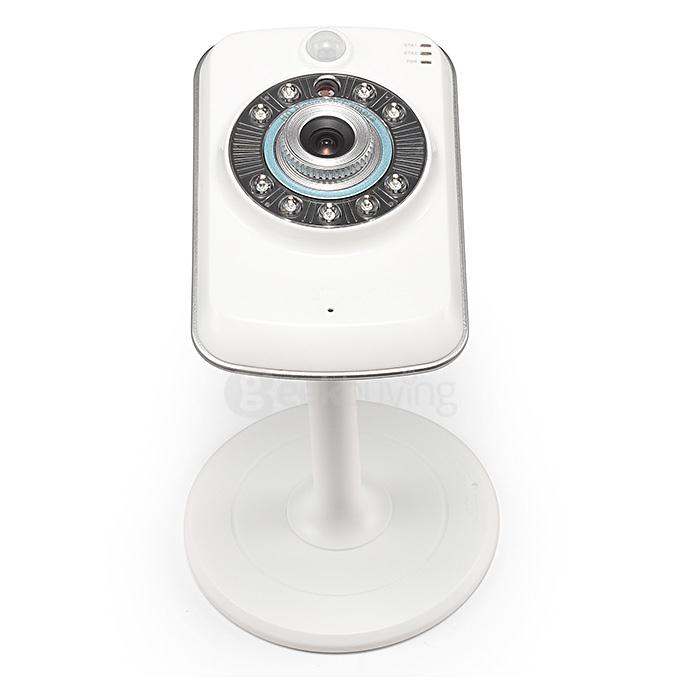 FUJIKAM FI-321 HD 720P IP Network Security Surveillance Camera H.264 1.0MP IR Cut Smart Mobile Phone Remote Wifi Wireless Camera with US Plug Adapter - White