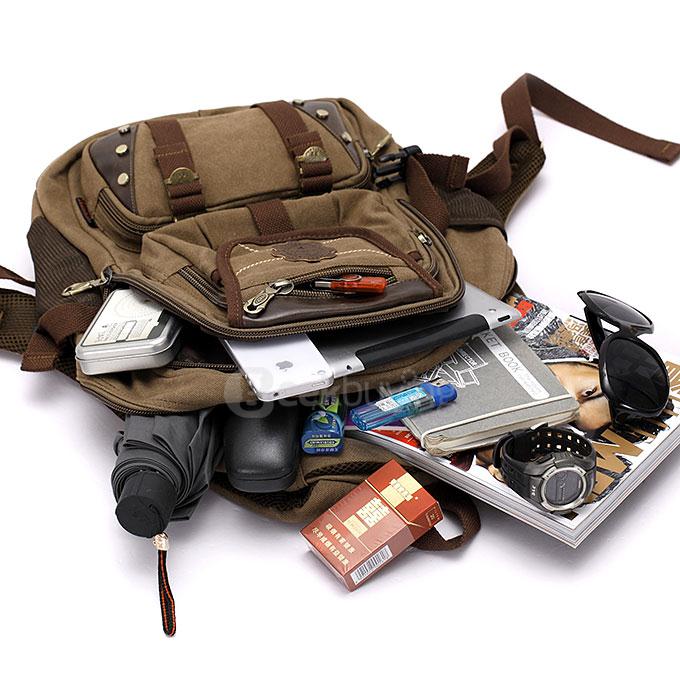 KAUKKO FJ33 Students Computer Bag Schoolbag Shoulder bag Mountaineering Bags Backpack - Khaki