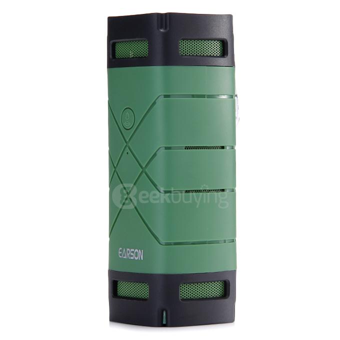 2015 EARSON Outdoor Wireless Water/Shockproof Stereo Speaker Audio MINI Portable Music Player Bluetooth 4.0 - Green