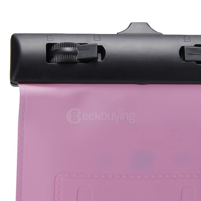 5.5In Waterproof Case Soft Pouch Protective Cover With Compass For iPhone6 Plus Universal Smartphones- Pink