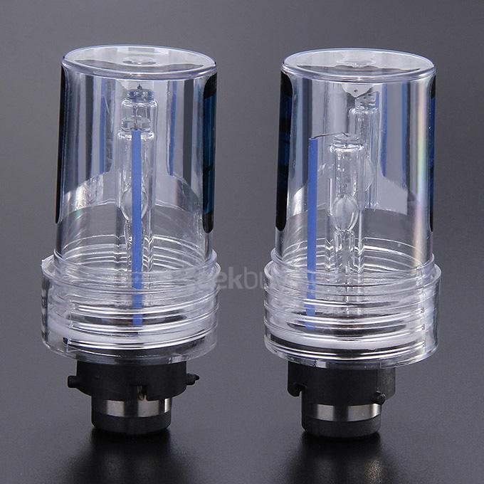 4300K 55W D2S Car HID Brilliant Blue Xenon Headlight Light Lamp Bulbs - Black + White ( One Pair )
