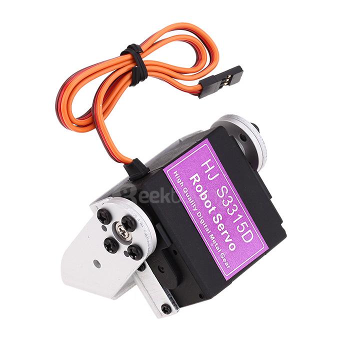 HJ S3315D Hight Performance 15KG Torque 180 Degrees Rotating Brushless Motor Digital Robot Servo w/ Gradient U Mounting
