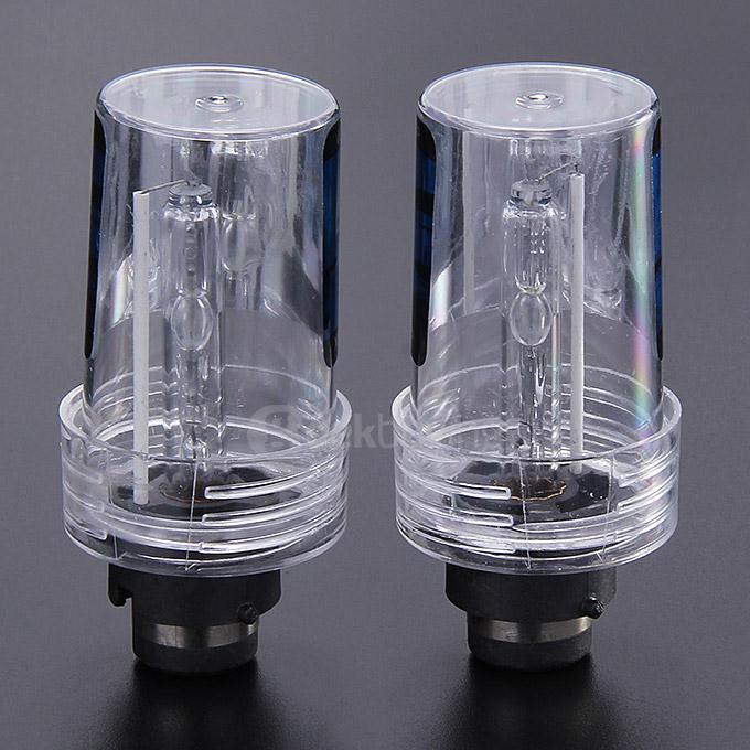 5000K 35W D2S Car HID Brilliant Blue Xenon Headlight Light Lamp Bulbs - Black + White ( One Pair )