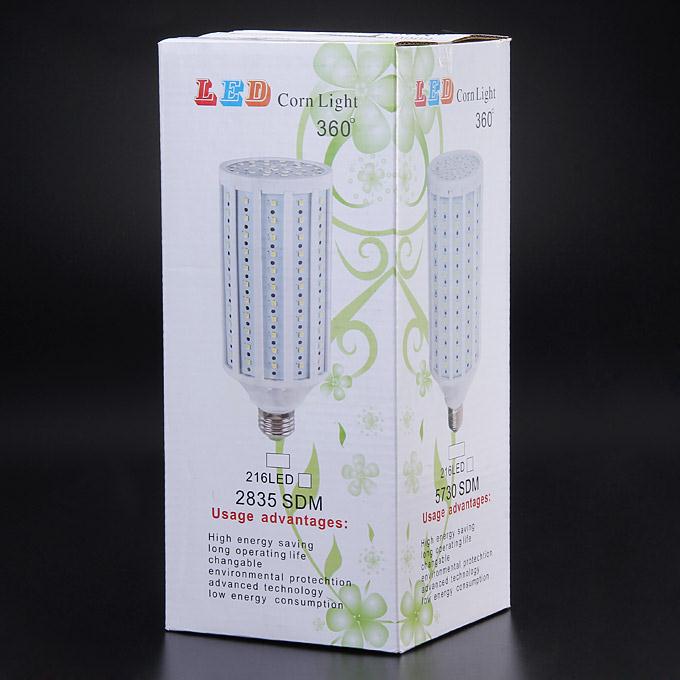 E27 220V 50W 2800LM 216LED 5730SDM Warm White LED Corn Light Bulb Night Light Lamp With Housing