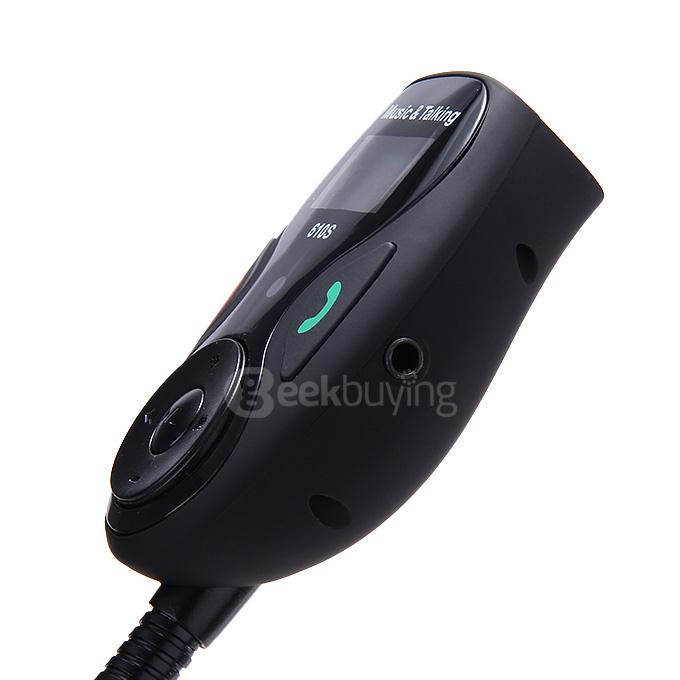 Bluetooth FM Transmitter Handsfree Car Kit MP3 Music Player Radio Adapter With AUX SD Card Reader - Black