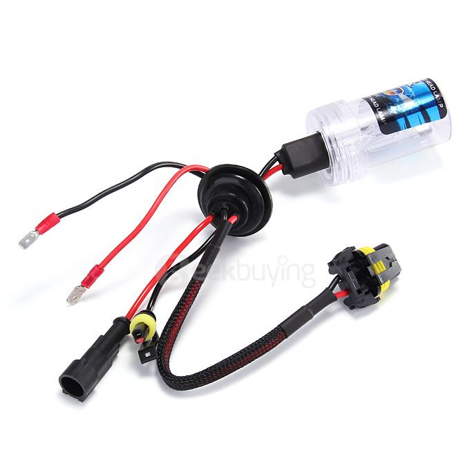 10000K Car H3 35W HID Xenon Headlight Light Lamp Bulb Replacement - Black + White ( One Pair )