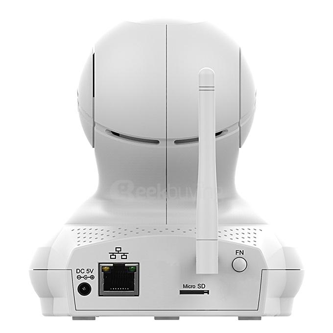 FUJIKAM FI-368 HD 720P Cloud Network Camera with Two-way Audio Wireless WiFi Pan/Tilt IP Camera Video/Audio Night Version with US Plug Adapter - White