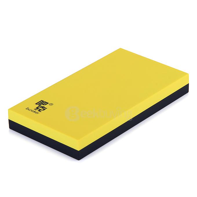 Buocker T40 13000mAh Portable Mobile Power Bank DC5V 1A / 2.1A For Smartphone PSP PDA iPod MP3/4/5 Camera - Black&Yellow