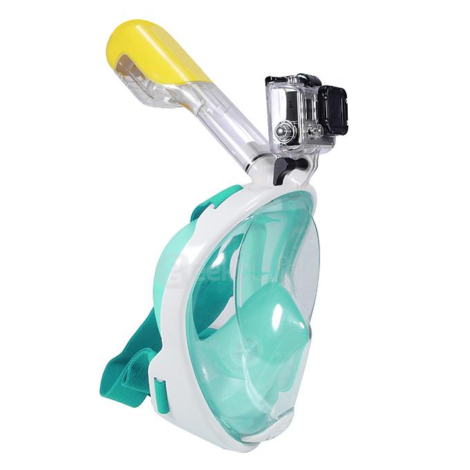 New NEOpine Water Sports Diving Equipment Full Dry Diving Mask Swimming Glasses for GoPro Hero /SJCAM / Xiaomi Xiaoyi Camera - Green (Size S/M)