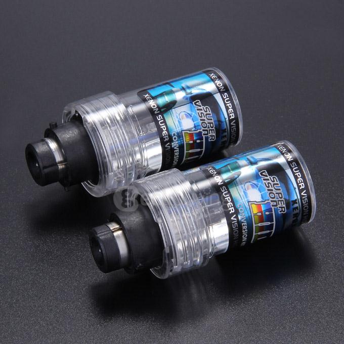 12000K 55W D2R Car HID Brilliant Blue Xenon Headlight Light Lamp Bulbs - Black + White ( One Pair)