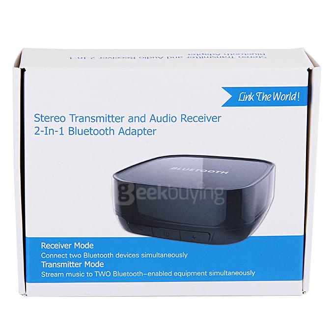 2-in-1 3.5mm Wireless Bluetooth V4.0+EDR Transmitter HD Voice Music Streaming Stereo Receiver Adapter for iPad/Mp4/PC