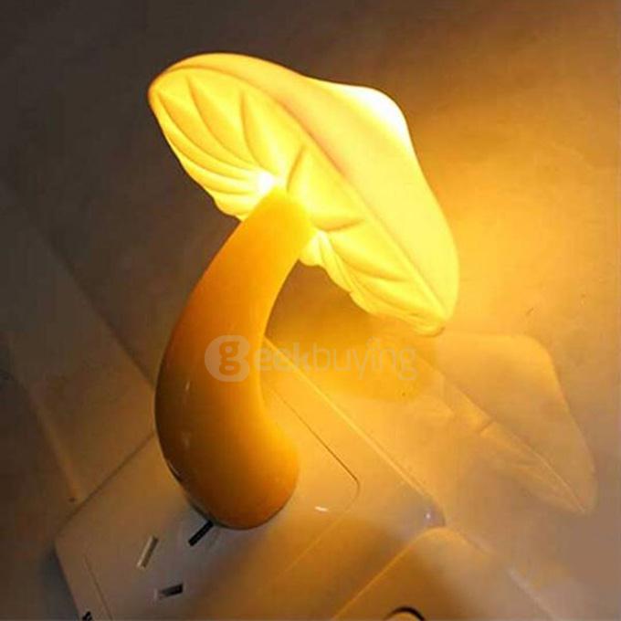 Mini Mushroom Wall Night Light Light-controlled Bedroom Lamp