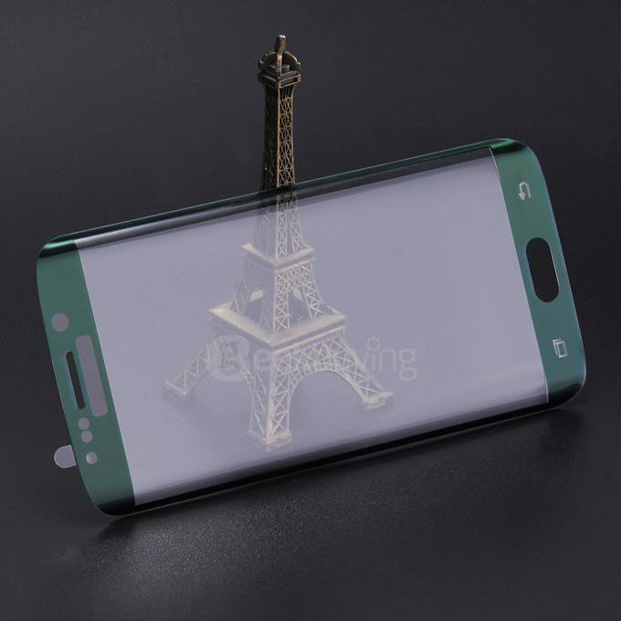 Makibes 3D Curved Surface Toughened Glass 0.33mm Screen Protector Film Cover Arc Edge For Samsung S6 Edge - Green
