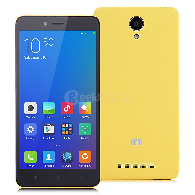 Xiaomi Redmi Note 2 Standard 4G Smartphone 5.5 Inch FHD Screen 2GB 16GB 64bit Helio X10 Octa Core 3060mAh 13.0MP - Yellow