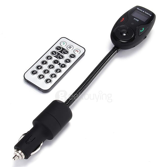 Bluetooth FM Transmitter Handsfree Car Kit MP3 Music Player Radio Adapter With AUX SD Card Reader - Black