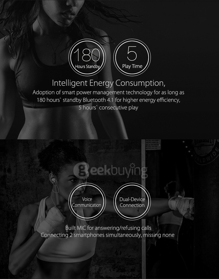 Syllable A6 Bluetooth Headphones BT4.1 Portable Wireless Stereo Outdoor Sport Headsets Running Ecouteur W/ Microphone - White Black