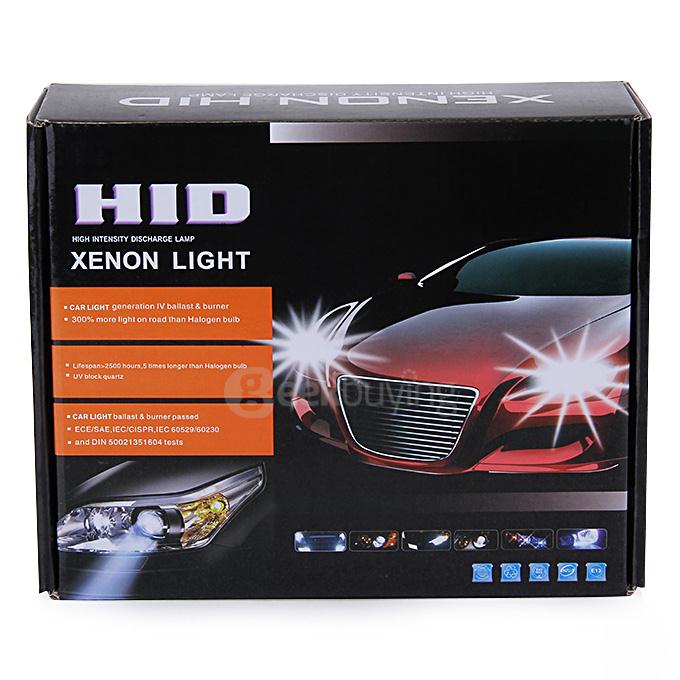 10000K H1 55W 12V Xenon HID Kit Car Headlight Xenon Bulb Slim Ballast - Black + Silver