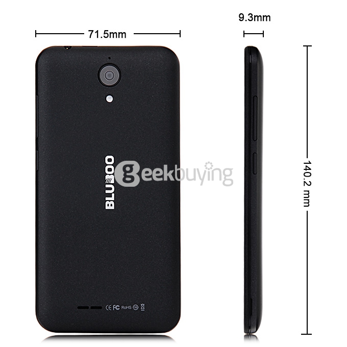 Bluboo Xfire 5.0inch Android 5.1 OS 1GB RAM 8GB ROM Smartphone MT6735M Quad Core 1.0GHz 4G GPS OTG Miracast - Black