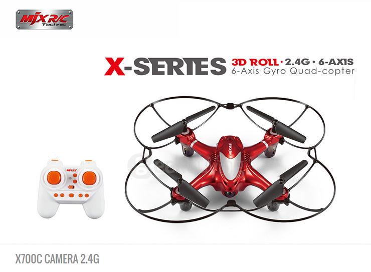 MJX X700C 0.3MP Cam 3D Roll 2.4G 6Axis Gryo RC Quadcopter RTF - Red