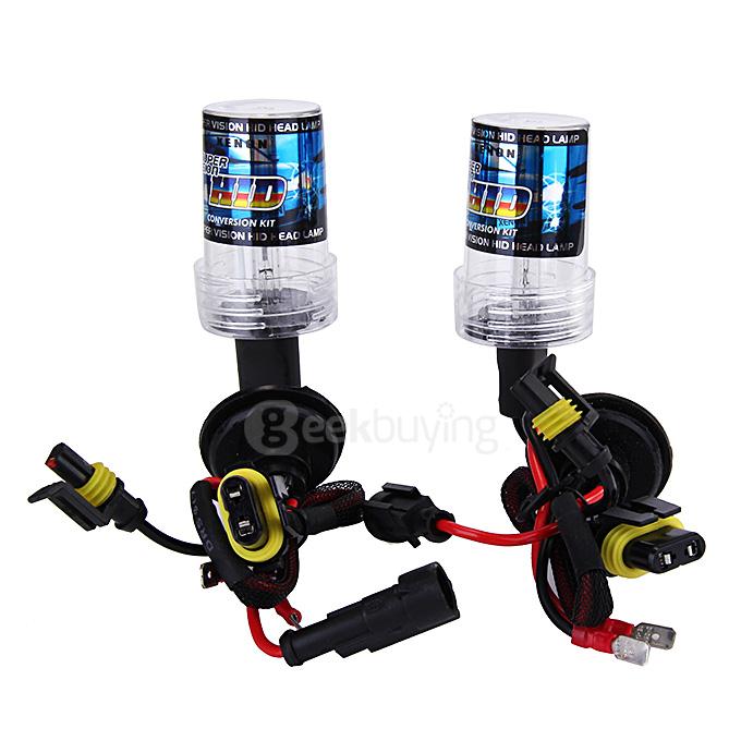 12000K H7 55W 12V Xenon HID Kit Car Headlight Slim Ballast Xenon Bulb White light - Black + White (One Pair)