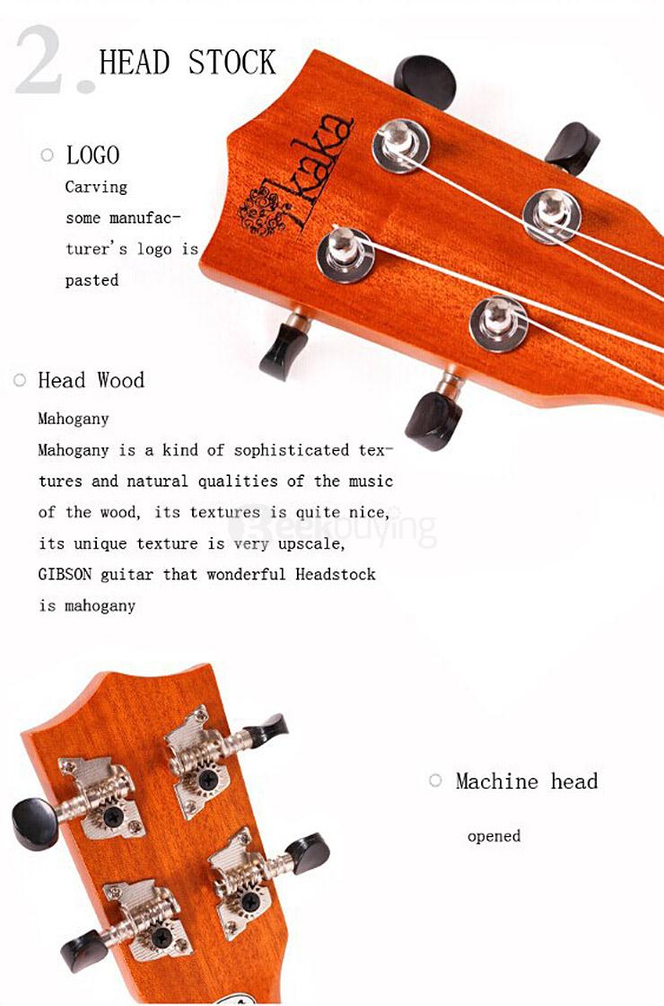 Kaka KUS-LOVE02 21 Inch Mini Mahogany Ukulele Handcraft Wood Children Mini Guitar 4 Aquila Strings
