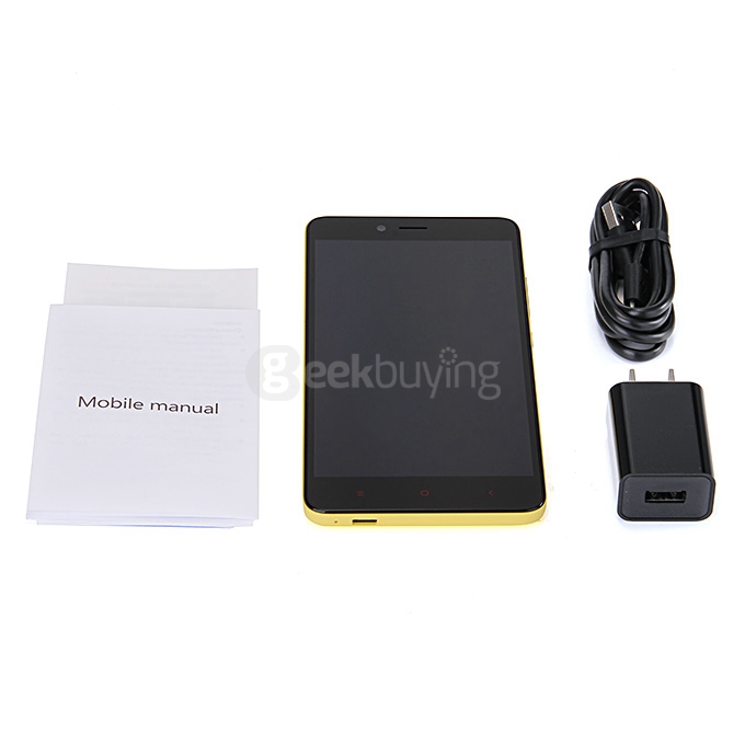 Xiaomi Redmi Note 2 Standard 4G Smartphone 5.5 Inch FHD Screen 2GB 16GB 64bit Helio X10 Octa Core 3060mAh 13.0MP - Yellow