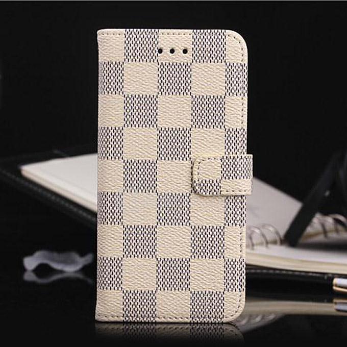 New Style Luxury Grid Pattern Pattern Wallet Leather Case Cover For Apple iPhone 6s 4.7inch Phone - White