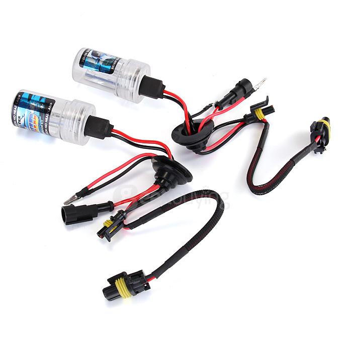 6000K 12V 880 55W F250 Xenon HID Kit Car Headlight Slim Ballast Xenon Bulb - Black ( One Pair )