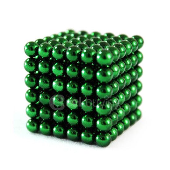 216Pcs 5mm Sliver DIY Neocube Magic Beads Magnetic Balls Puzzle - Green
