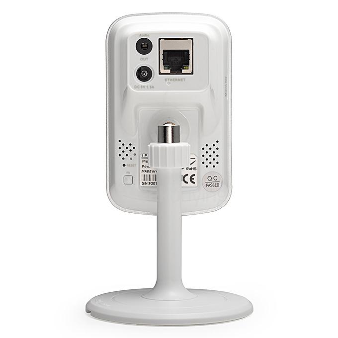 FUJIKAM FI-321 HD 720P IP Network Security Surveillance Camera H.264 1.0MP IR Cut Smart Mobile Phone Remote Wifi Wireless Camera with US Plug Adapter - White