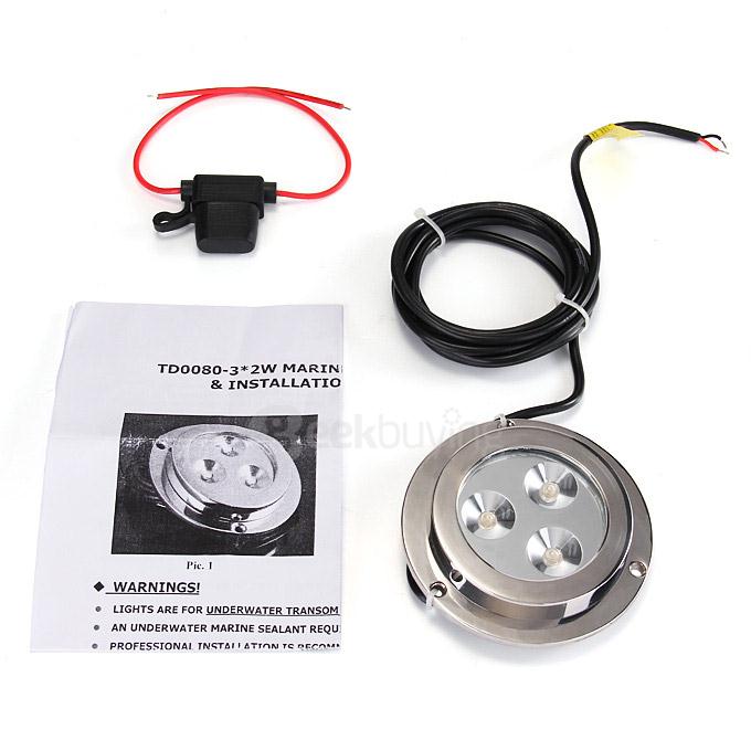 6W IP68 Marine Light Yacht LED Light Underwater Light - Blue Light
