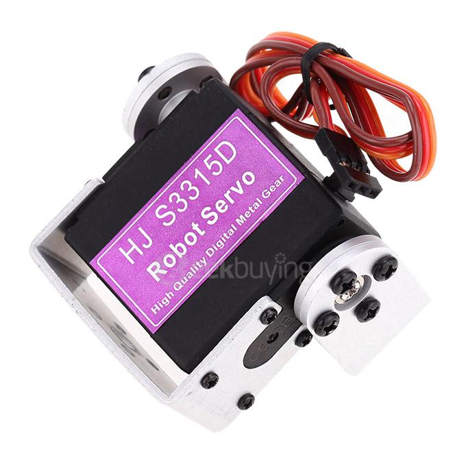 HJ S3315D Hight Performance Full Metal 15KG Torque Brushless Motor 180 Degrees Rotating Digital Robot Servo With Long/Short Mounting