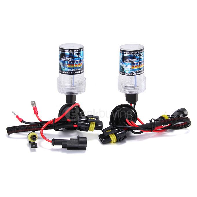 8000K Car H1 55W HID Xenon Headlight Light Lamp Bulb Replacement - Black + White ( One Pair )